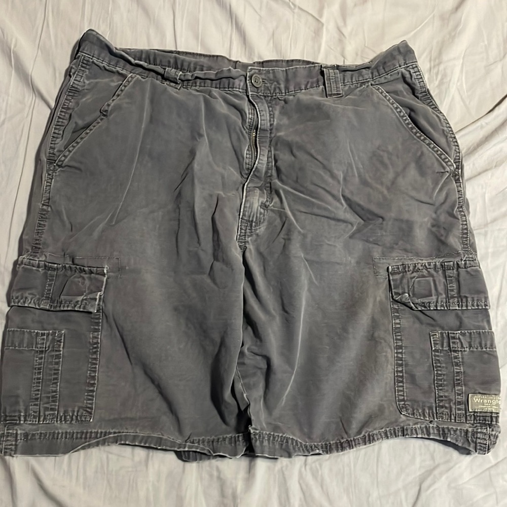 Grey Cargo Wrangler Shorts